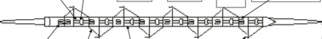 Schematic of a crew rowing boat with parts labled.